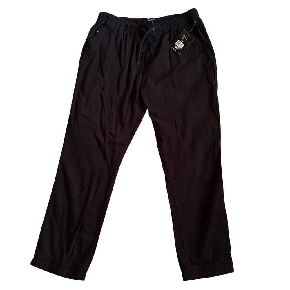 Blu Rock NY Jogger Pants Mens XL Black NWT Stretch Drawstring Slim Fit MSRP $58